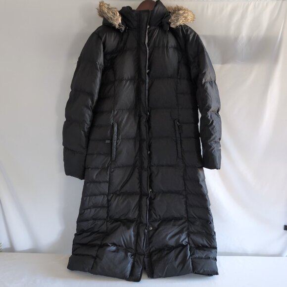 Eddie Bauer Jackets & Blazers - Eddie Bauer Women's Black Long Down Jacket Parka FUR HOOD DOWN FILLING, Large